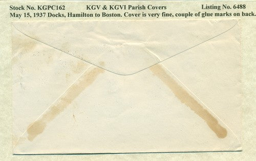 KGV & KGVI Parish Covers Docks, Hamilton May 15, 1937 KGPC 162