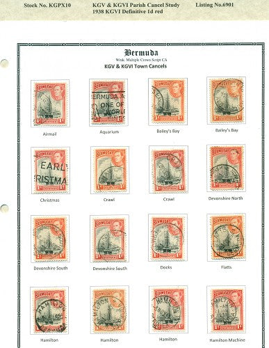 KGV & KGVI Cancels 1938 KGVI Definitive KGX 10