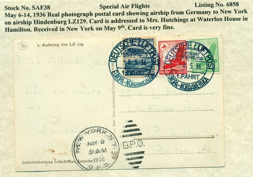 Special Air Flights May 6-14, 1936 SAF 38