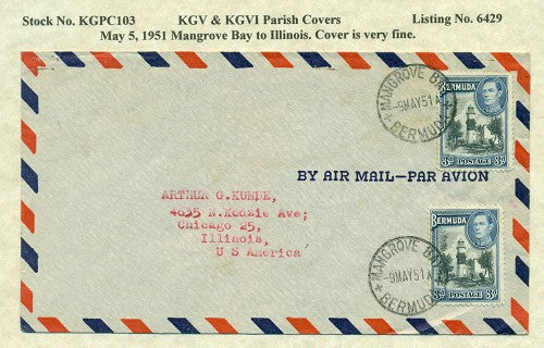 KGV & KGVI Parish Covers Mangrove Bay May 5, 1951 KGPC 103