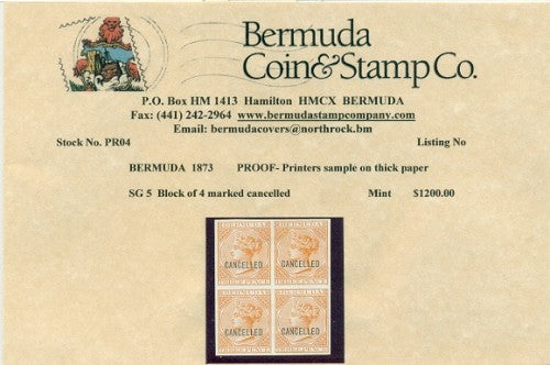 1873 Victoria three pence proof - Orange