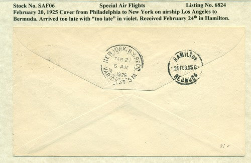 Special Air Flights February 20,1925 SAF 06
