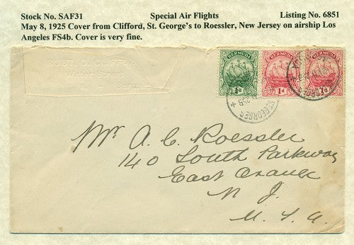 Special Air Flights 5/8/1925 SAF 31