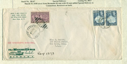 Special Delivery, March 15, 1938 cover