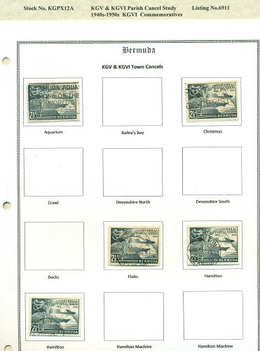 KGV & KGVI Cancels 1940s-1950s KGVI Commemoratives KGX 12A