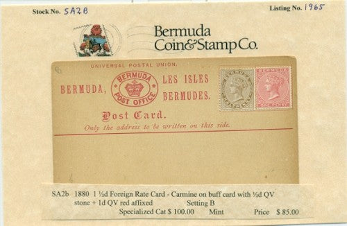 1880 1.5d Foreign card Setting B