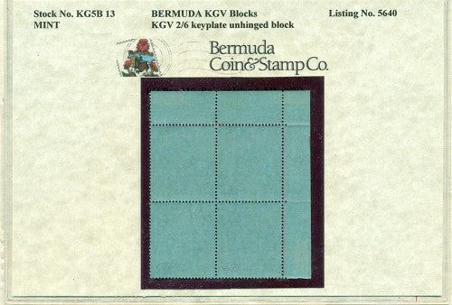 Block of KGV 2-6 shilling sg 52 KG5B 13