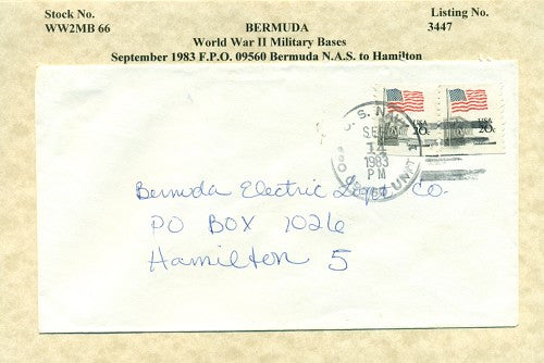 Cover from Bermuda FPO 09560