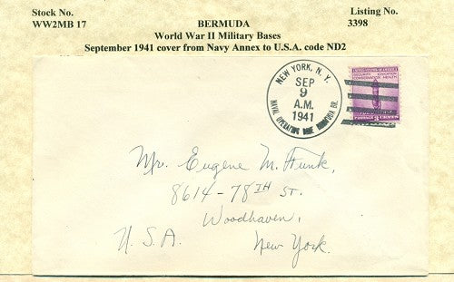 Cover from Bermuda ANNEX