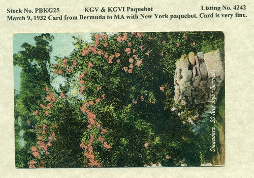 Paquebot Mail from March 9, 1932