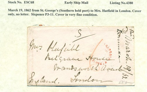 Early Ship Cover -68