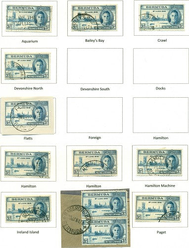 KGV & KGVI Cancels 1940s-1950s KGVI Commemoratives KGX 12B