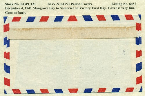 KGV & KGVI Parish Covers Mangrove Bay December 4, 1941 KGPC 131