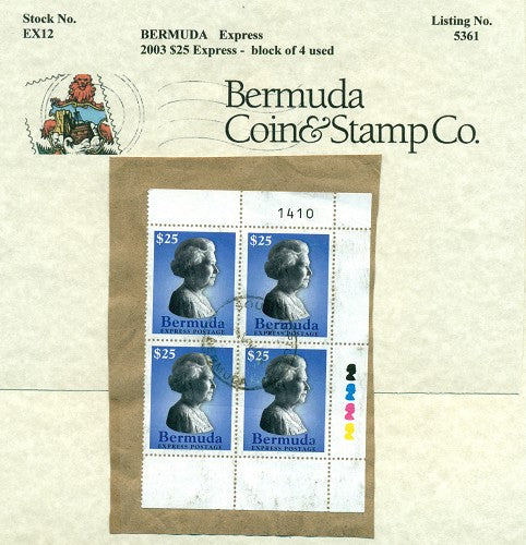 $25 Express - used block of 4-2003