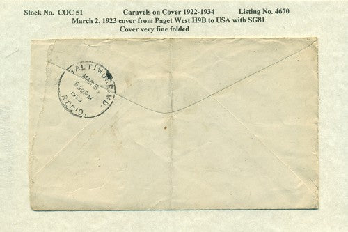 Caravels on Cover 1910-22, 51