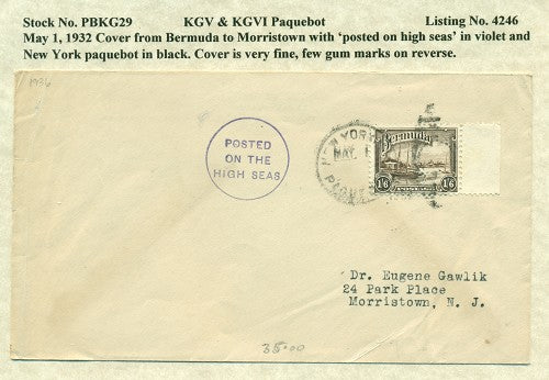 Paquebot Mail from May 1, 1932