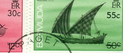 QV-QEII Flaws on Cover August 13, 1990 broken 'c' QFC 78