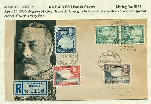 KGV & KGVI Parish Covers St. George's August 25, 1936