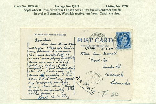 Postage Due QEII PDQ04