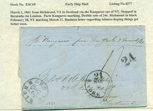 Early Ship Cover -65