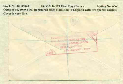 FDC 10/10/1949 KG6C 43