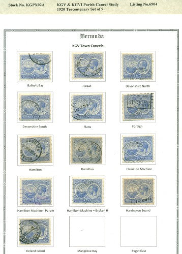 KGV & KGVI Cancels 1920 Tercentenary KGX 02A