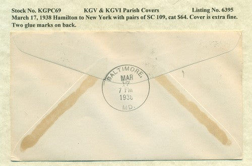 KGV & KGVI Parish Covers Hamilton March 17, 1938 KGPC 69