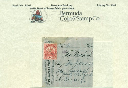 Banking Items - 1930s Bank of Butterfield