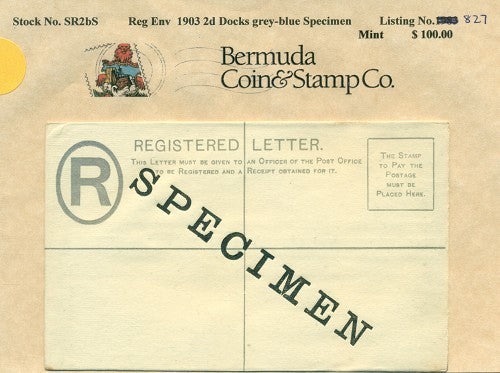 1903 Reg. env. 2d docks specimen