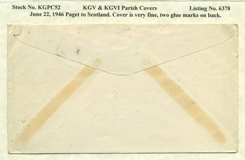 KGV & KGVI Parish Covers Paget June 22, 1946 KGPC 52