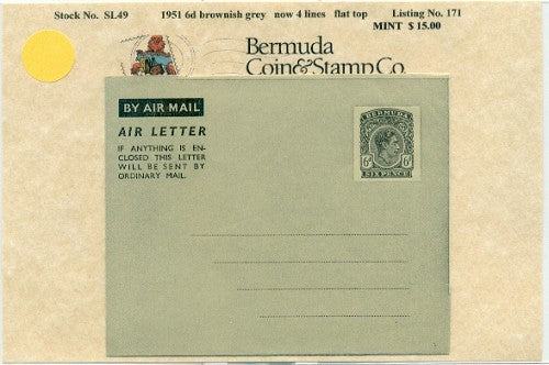 1951brownish grey air letter