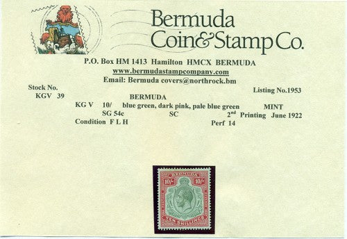 10/- 2nd printing June 1922 - FLH