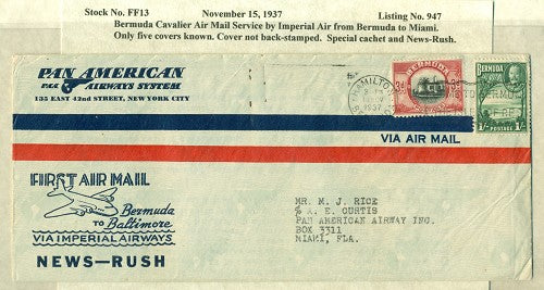 Nov 15 1937 Bda to Miami