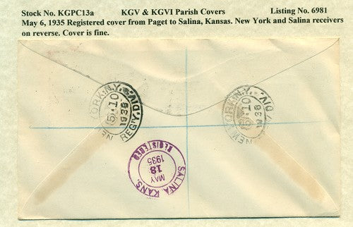 KGV & KGVI Parish Covers Docks, Hamilton April 25, 1936 KGPC 13a