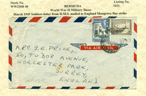 Cover from Bermuda SOLDIERS LETTER