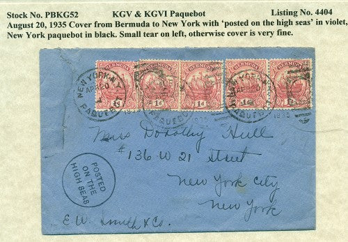 Paquebot Mail from August 20, 1935