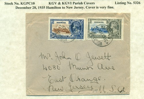 KGV & KGVI Parish Covers Hamilton December 28, 1935