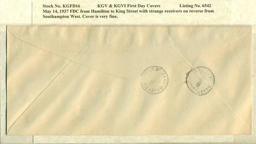 KGV & KGVI FDC Covers 5/14/1937 KG6C 16