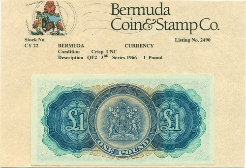 QE2 3rd series 1966 1Pound-Note