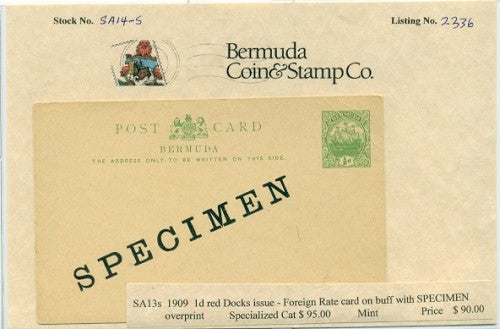 1912 .5d caravel specimen card