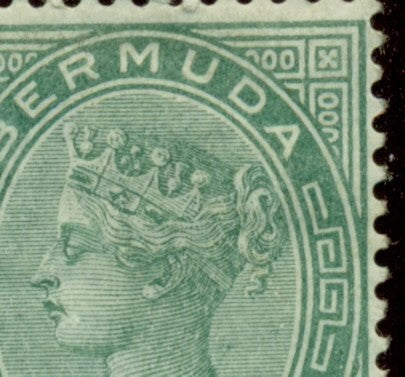 Queen Victoria Flaws Retouch on crown SG-21 QVF 17
