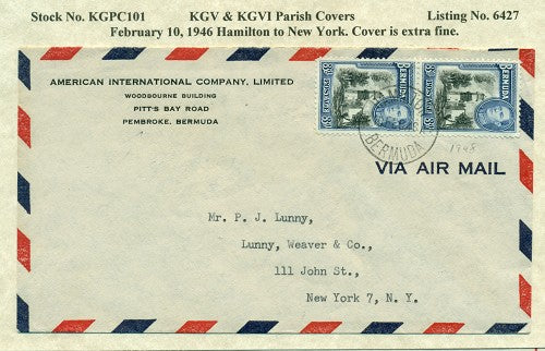 KGV & KGVI Parish Covers Hamilton February 10, 1946 KGPC 101