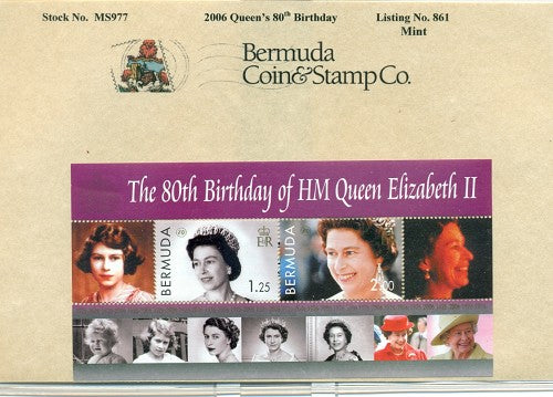 Souvenier sheet - Queen's 80th birthday