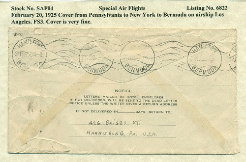 Special Air Flights February 20,1925 SAF 04