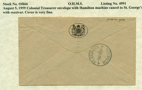 OHMS Colonial Treasurer August 5, 1959