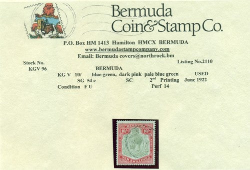 10/- Second printing June 1922