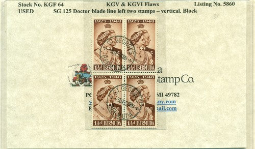 KGV & KGVI Flaws, Blade line flaw -KGF64