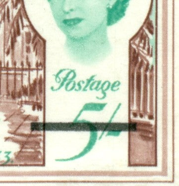 QV-QEII Flaws on Cover February 8, 1970 retouched 'p' QFC 58