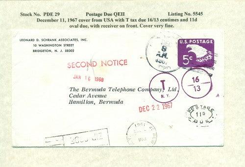 Postage Due QEII PDQ29
