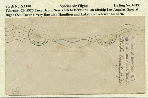 Special Air Flights February 20,1925 SAF 01